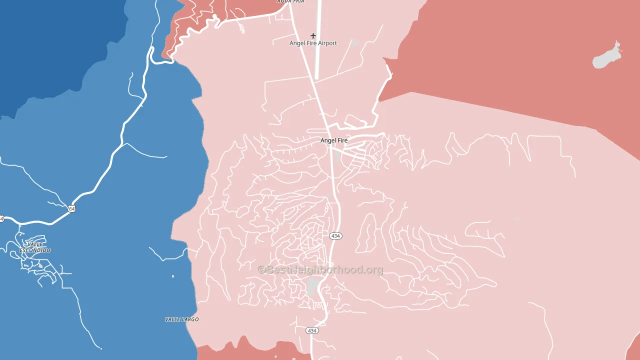 Angel Fire, NM block-group political-lean map