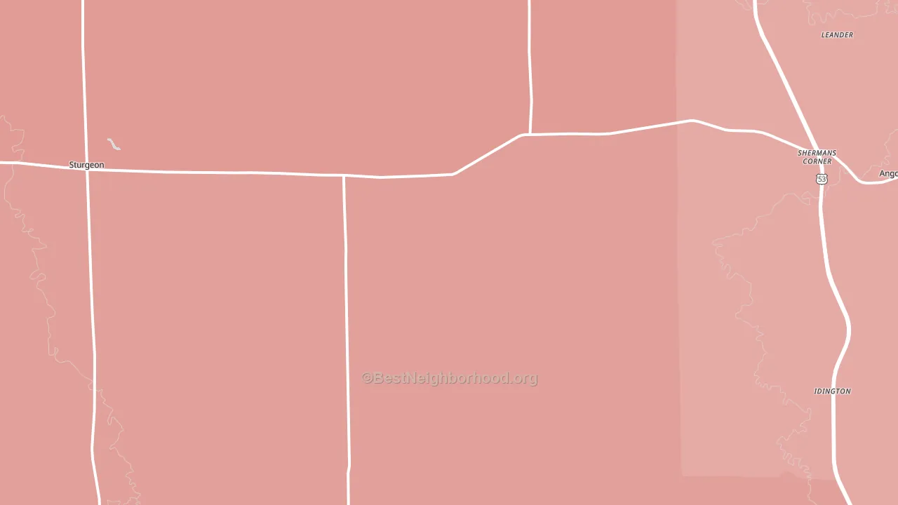 Angora, MN block-group political-lean map