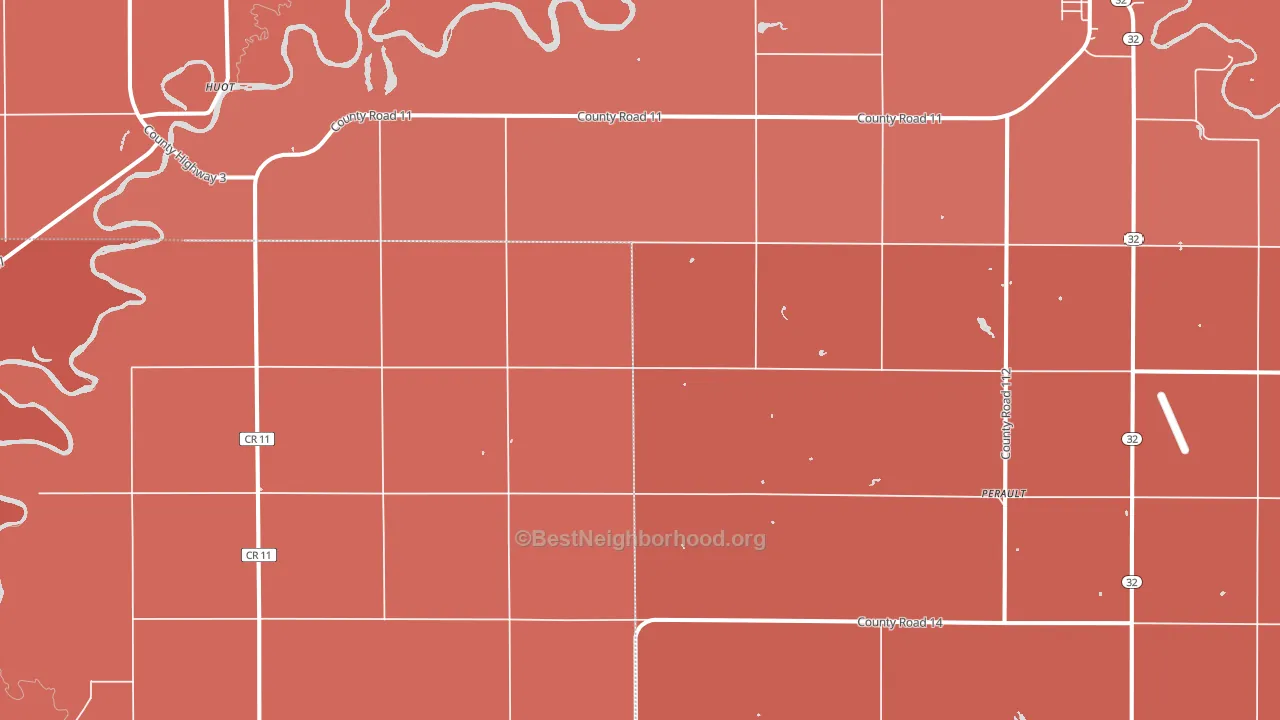 Angus, MN block-group political-lean map