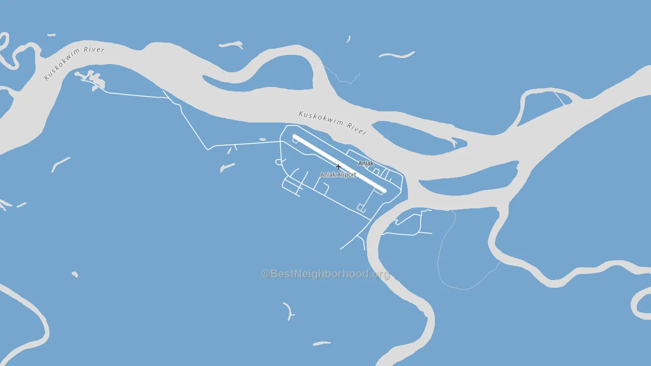 Aniak, AK block-group political-lean map