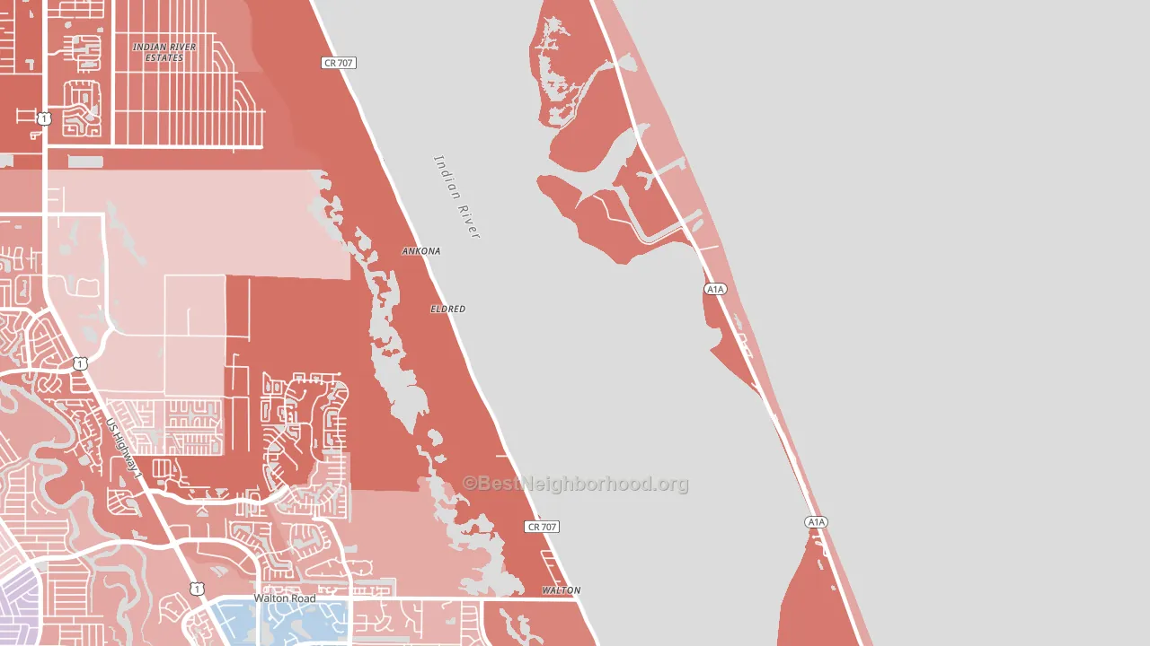 Ankona, FL block-group political-lean map