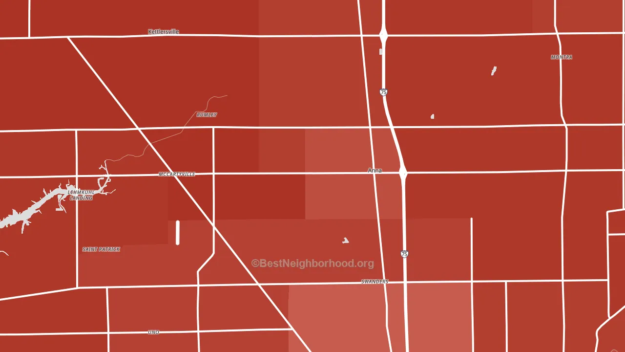 Anna, OH block-group political-lean map
