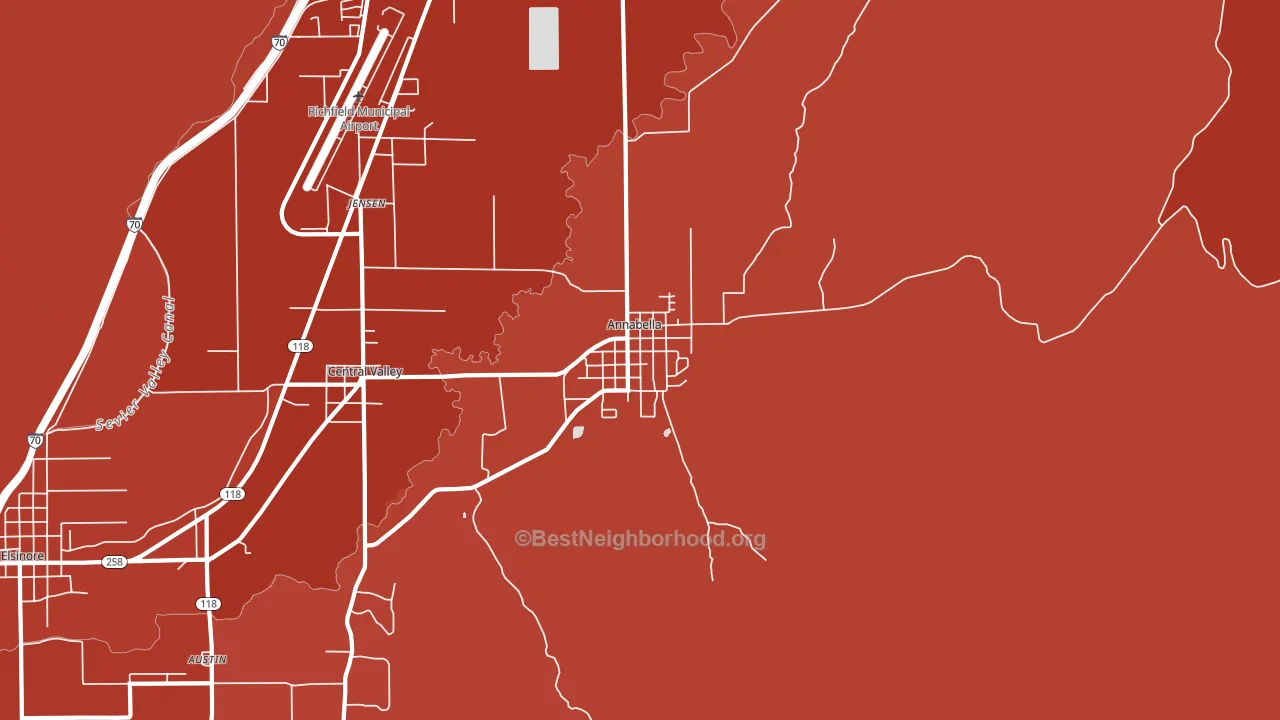 Annabella, UT block-group political-lean map