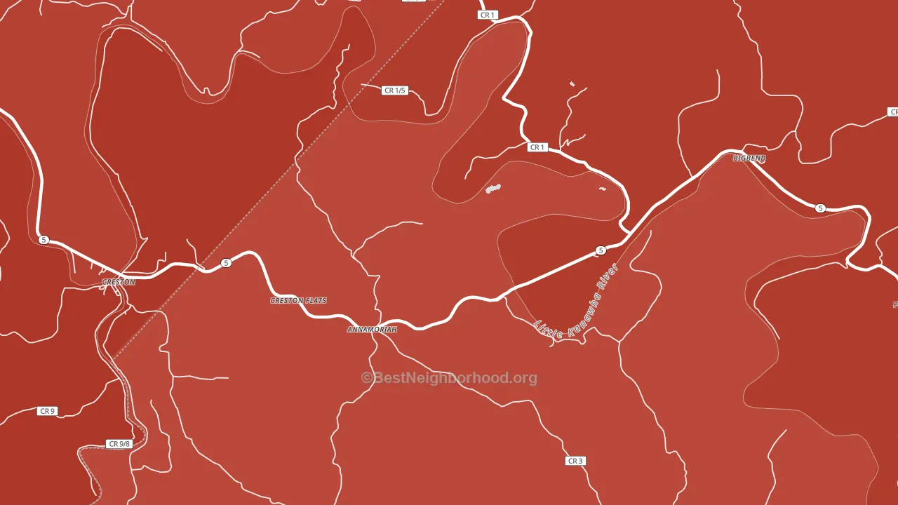 Annamoriah, WV block-group political-lean map