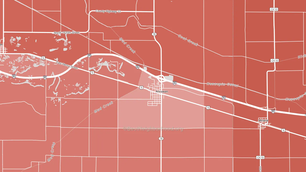 Annawan, IL block-group political-lean map