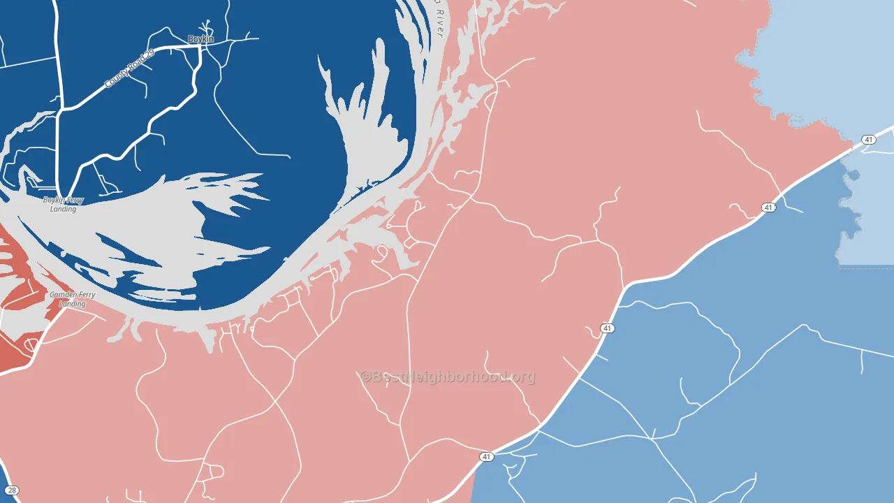 Annemanie, AL block-group political-lean map