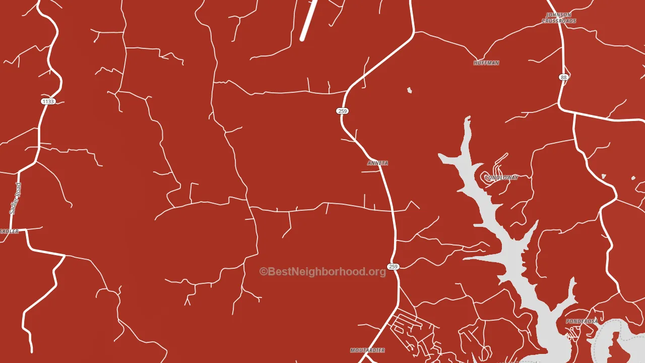 Anneta, KY block-group political-lean map