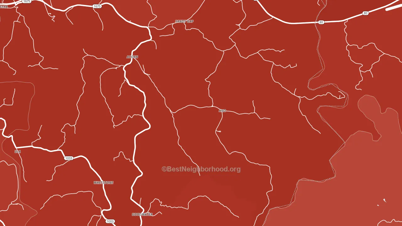 Ano, KY block-group political-lean map