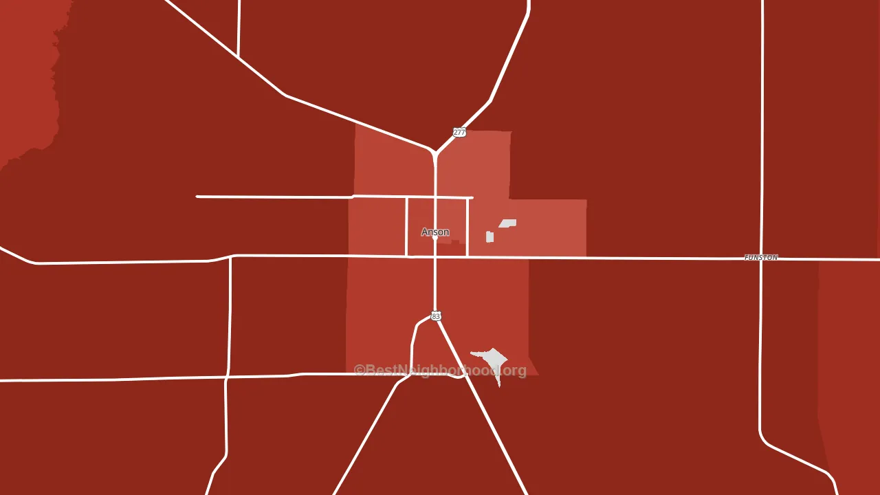 Anson, TX block-group political-lean map