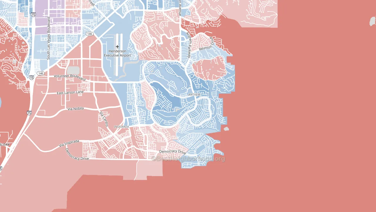 Anthem, Henderson, NV block-group political-lean map