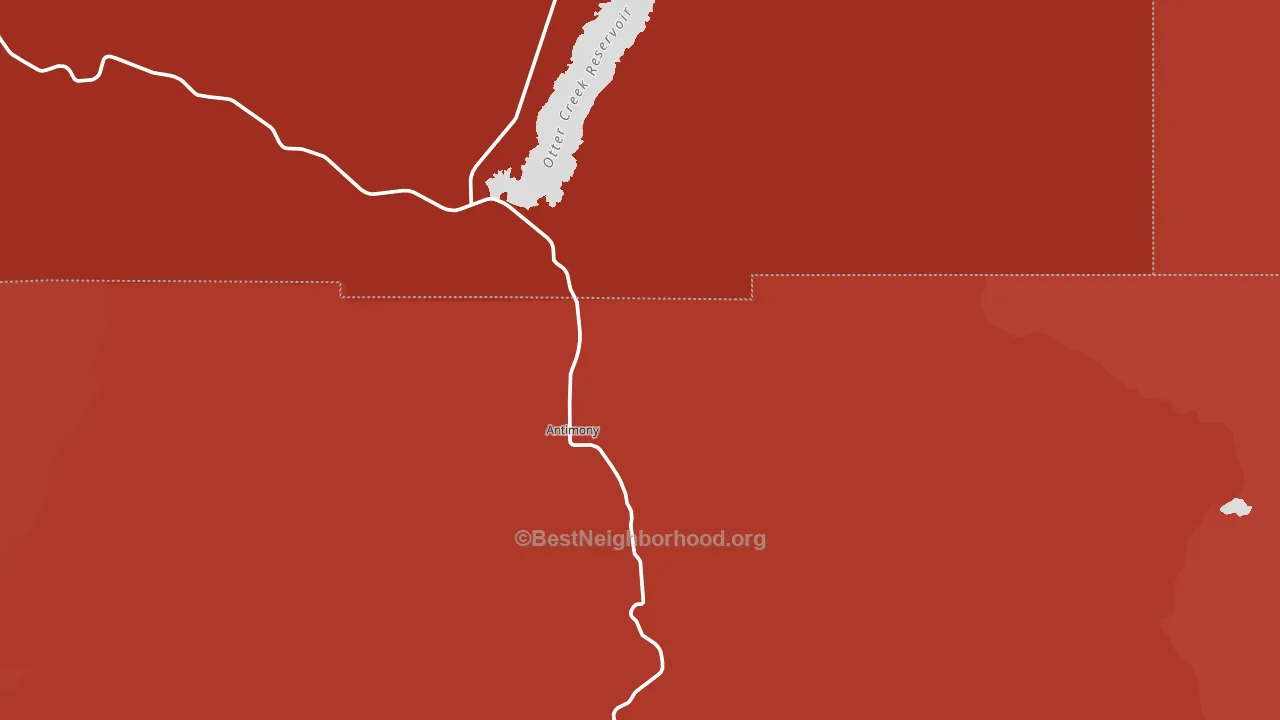 Antimony, UT block-group political-lean map