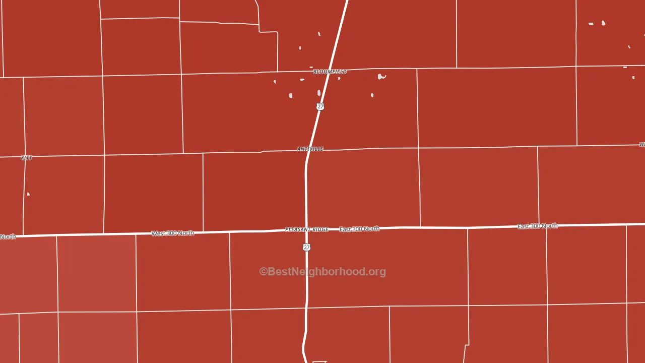 Antiville, IN block-group political-lean map