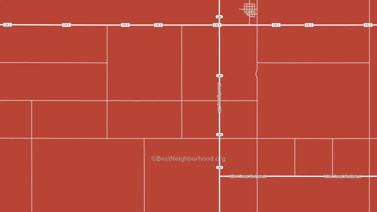 Antler, ND block-group political-lean map