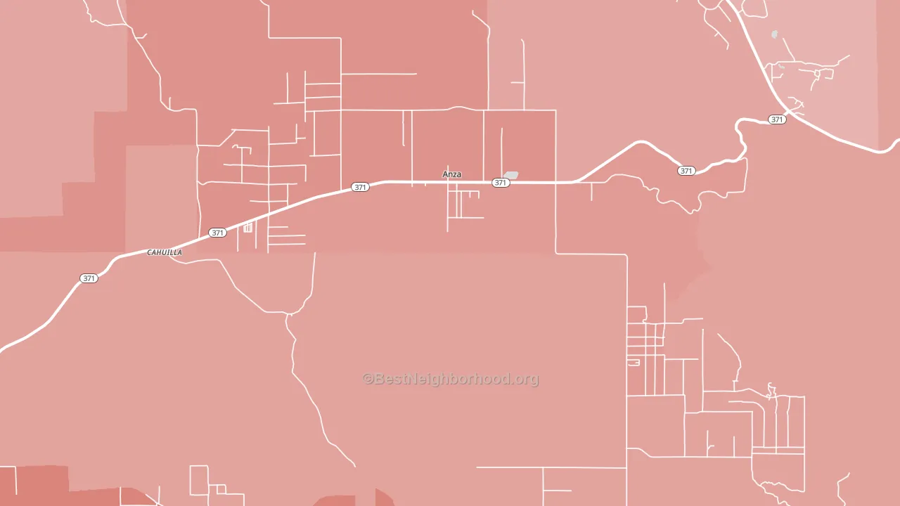 Anza, CA block-group political-lean map