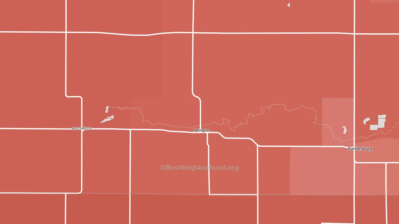 Aplington, IA block-group political-lean map