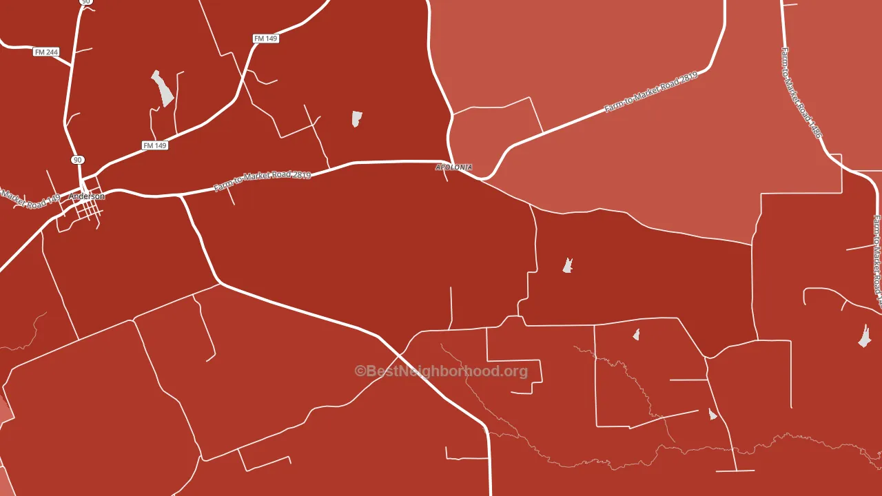 Apolonia, TX block-group political-lean map