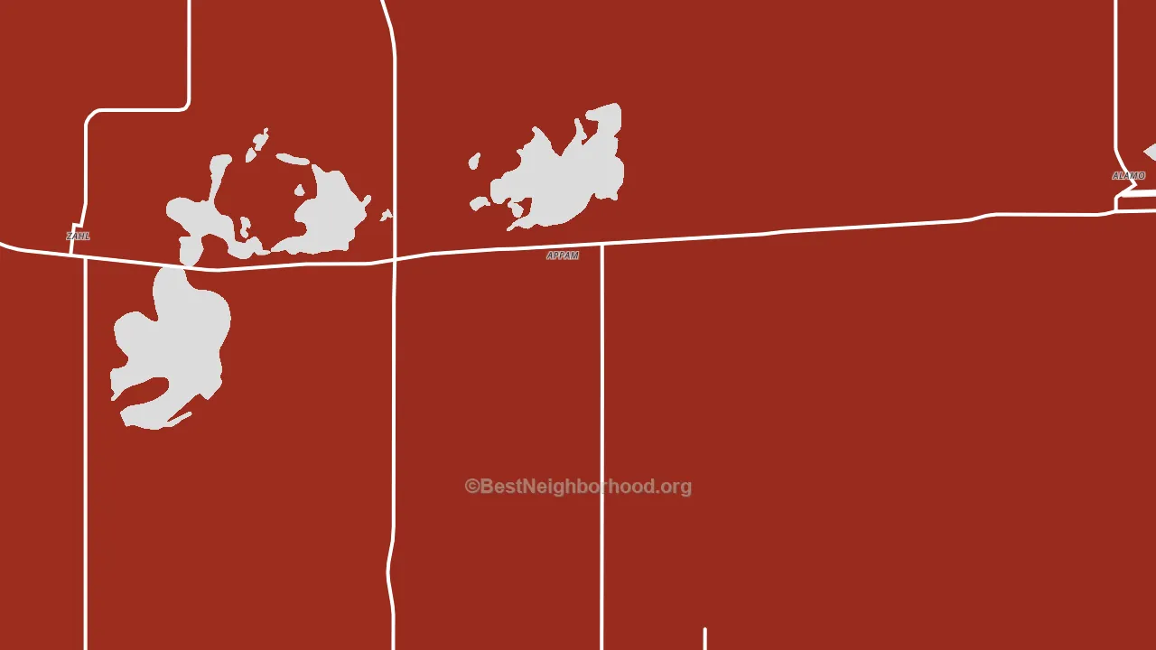 Appam, ND block-group political-lean map