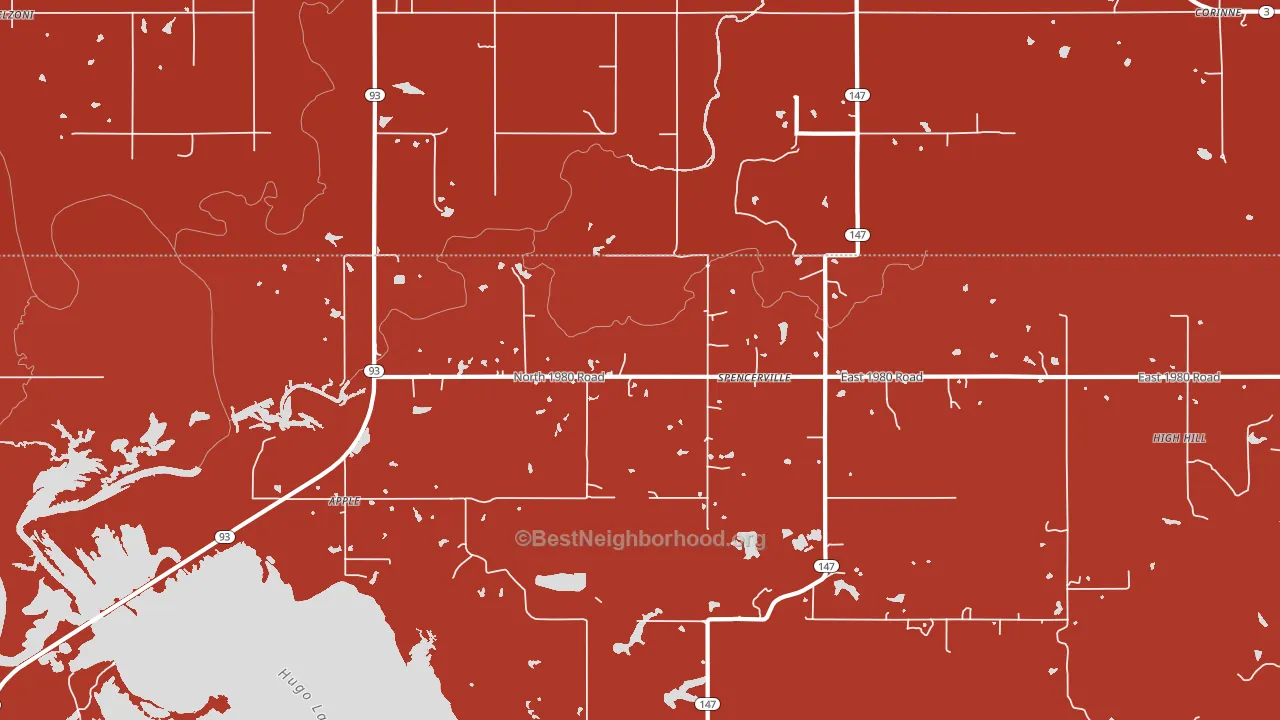Apple, OK block-group political-lean map