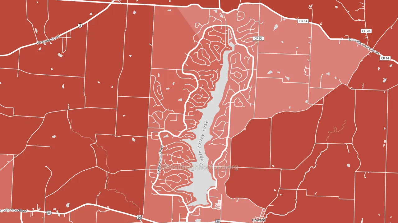 Apple Valley, OH block-group political-lean map