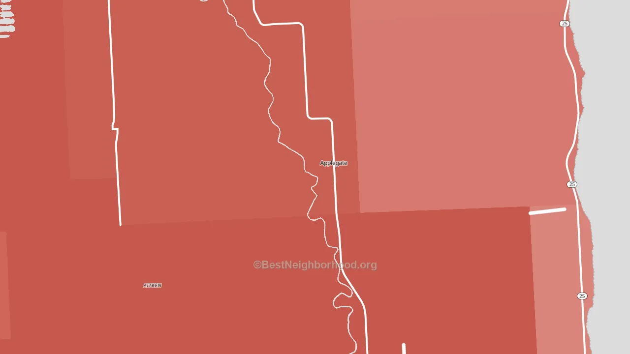 Applegate, MI block-group political-lean map