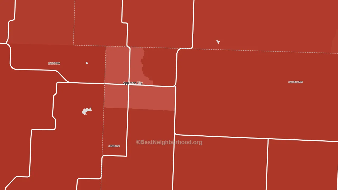 Appleton City, MO block-group political-lean map