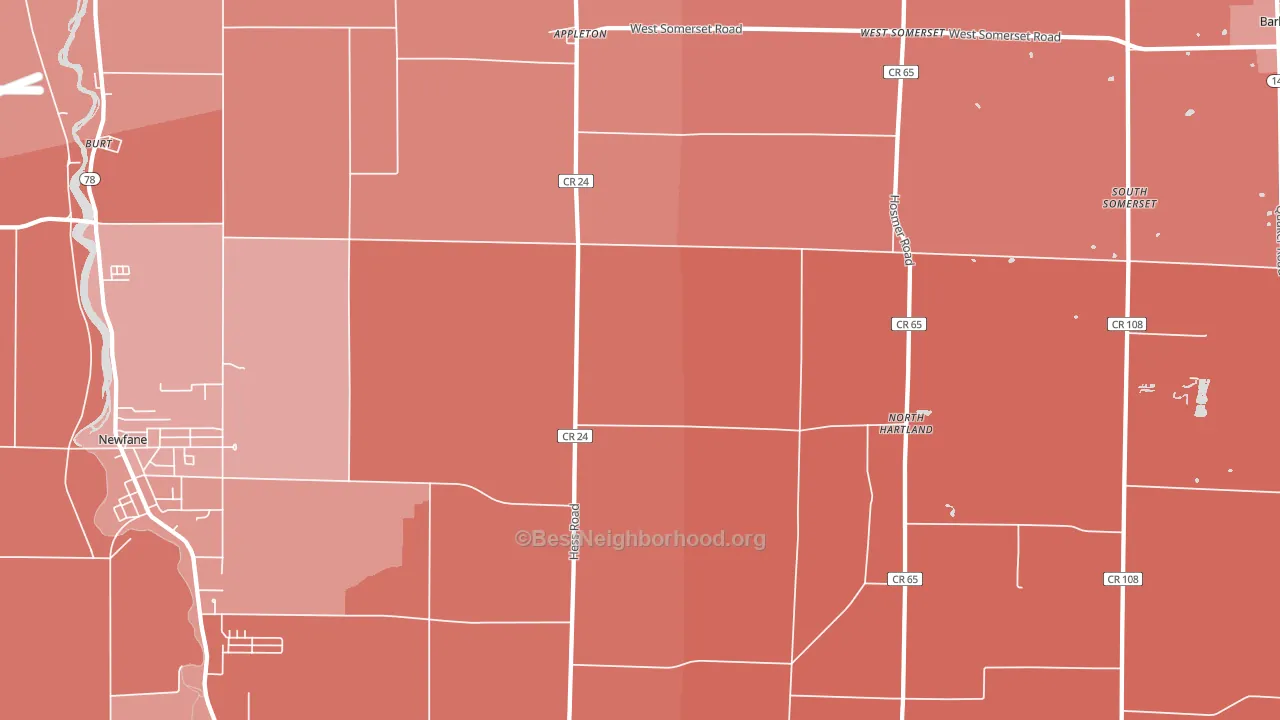 Appleton, NY block-group political-lean map