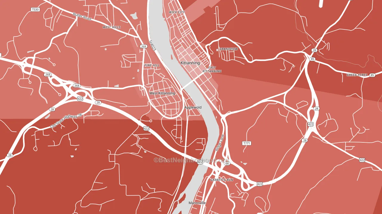 Applewold, PA block-group political-lean map