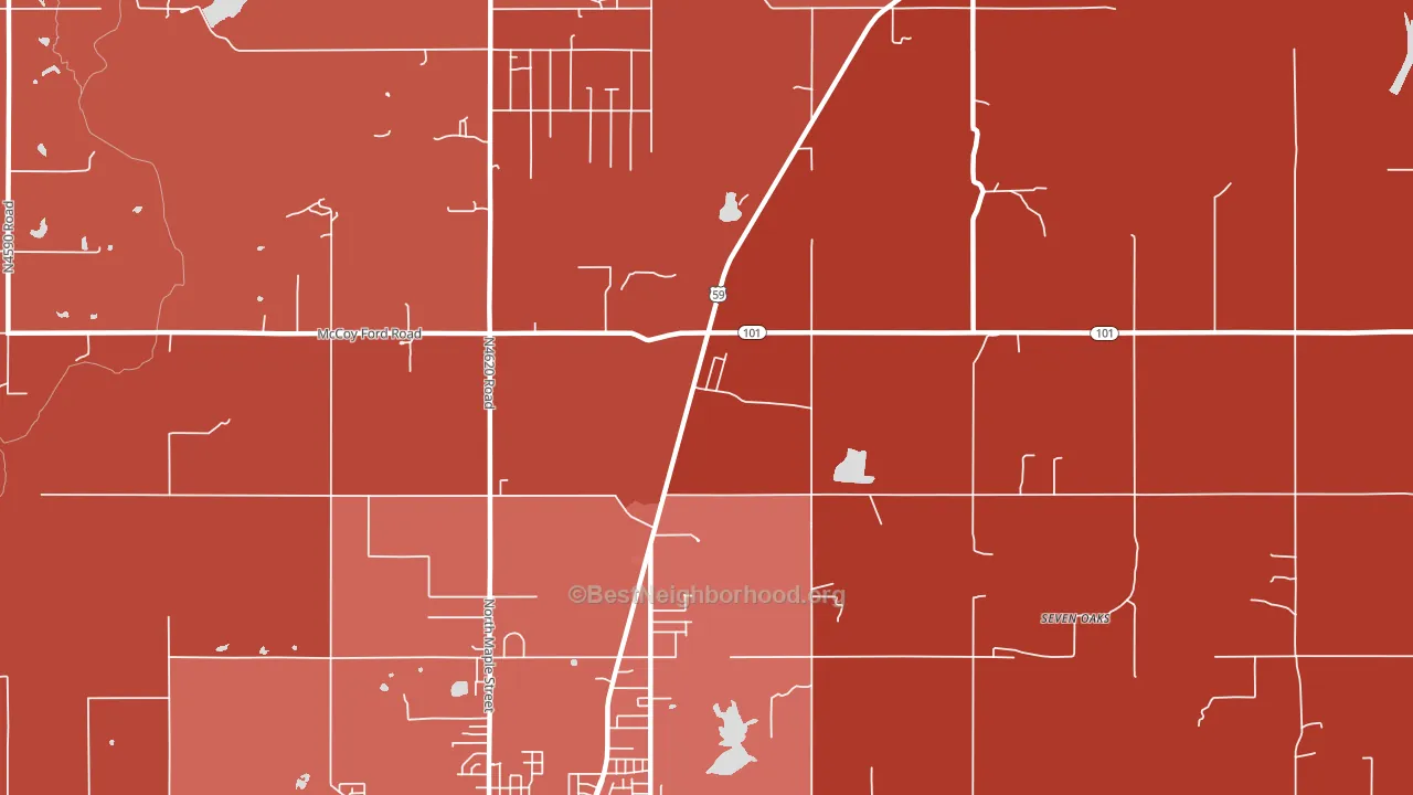 Aqua Park, OK block-group political-lean map
