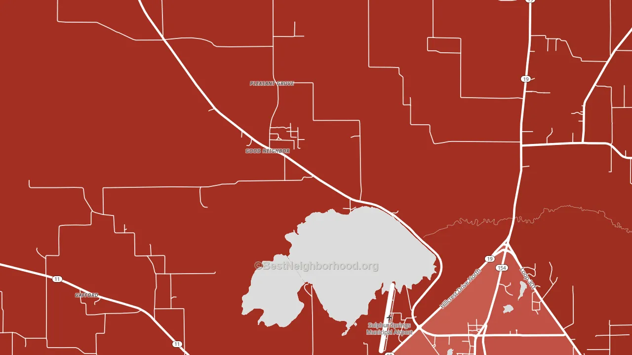 Arbala, TX block-group political-lean map