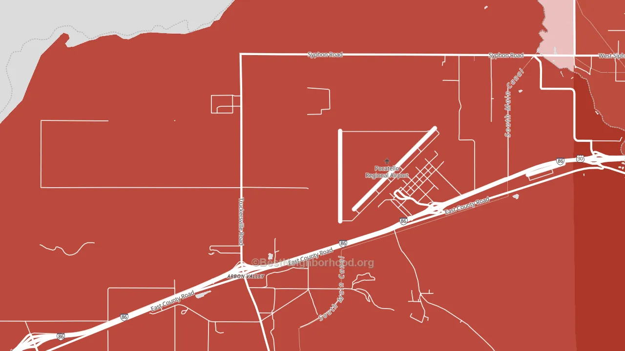 Arbon Valley, ID block-group political-lean map