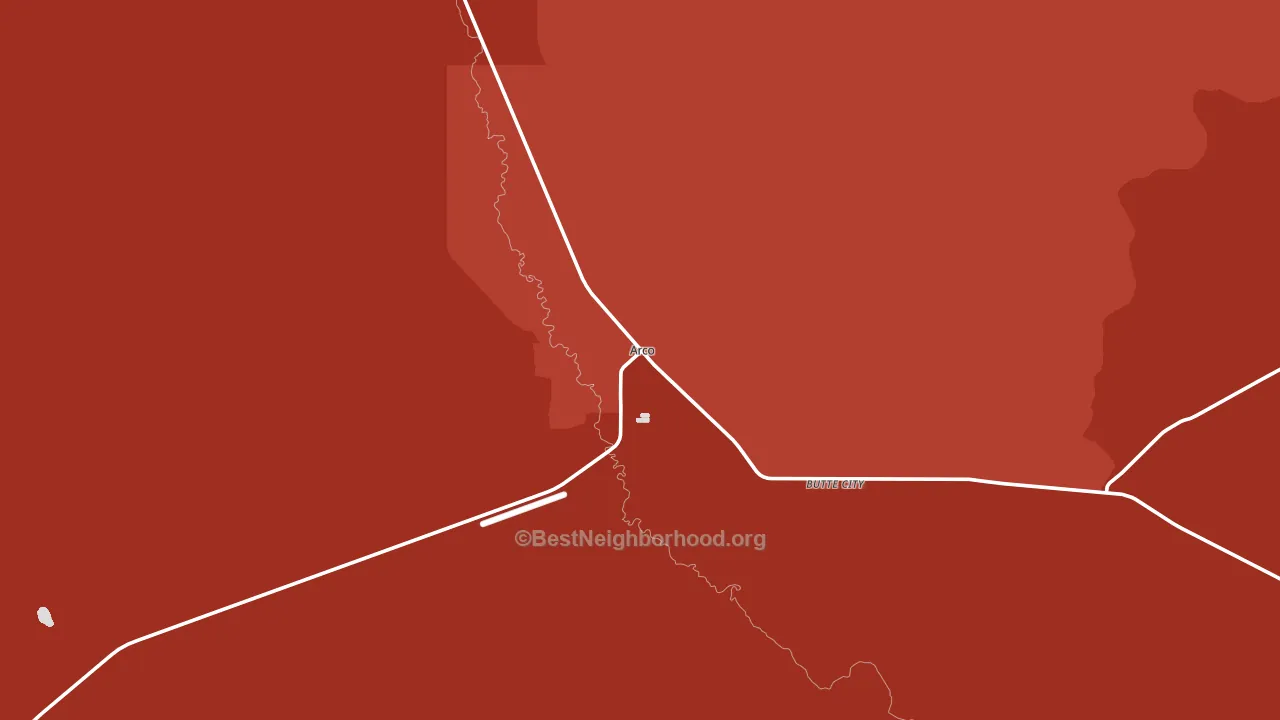 Arco, ID block-group political-lean map