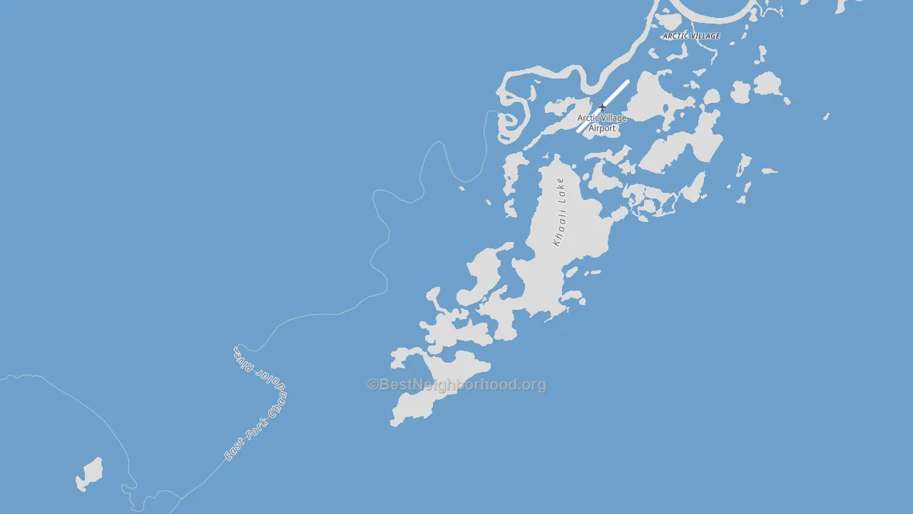 Arctic Village, AK block-group political-lean map