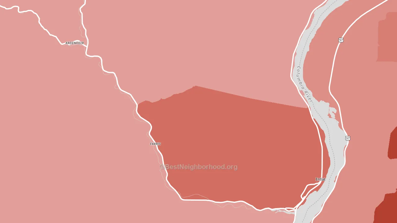 Ardenvoir, WA block-group political-lean map