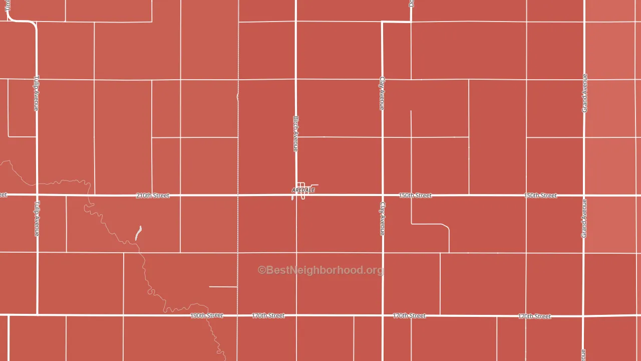 Aredale, IA block-group political-lean map