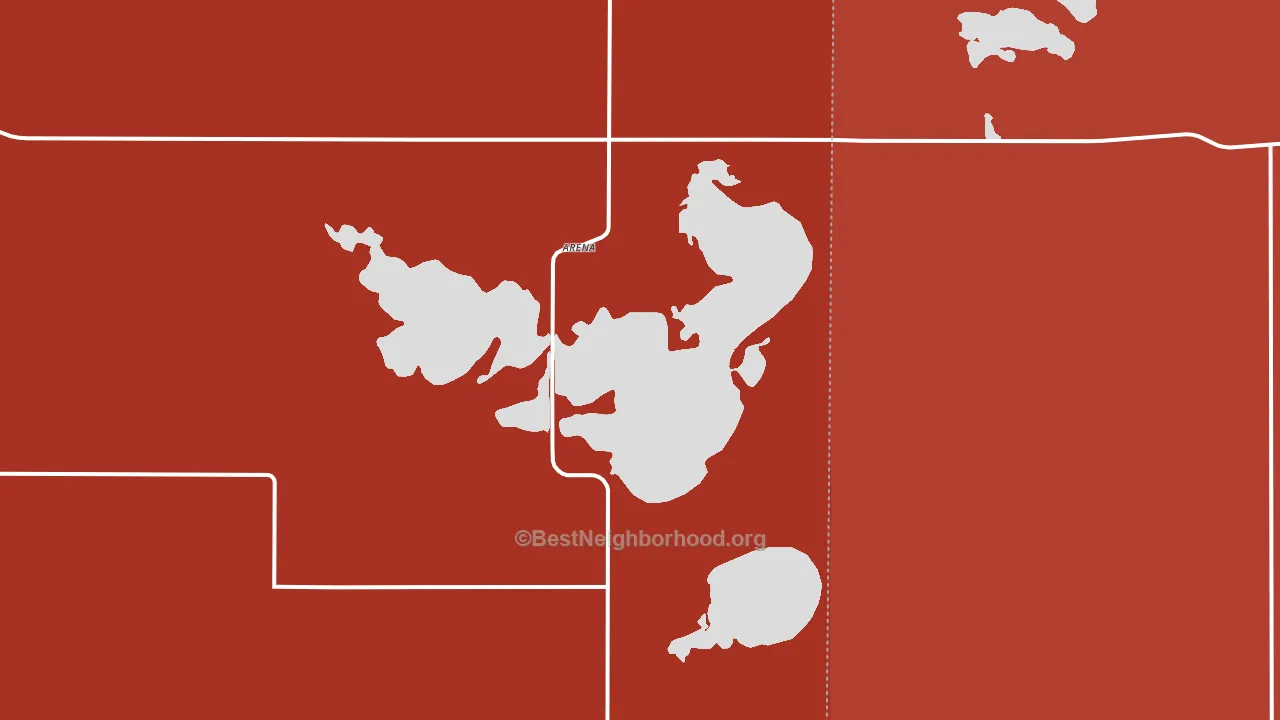 Arena, ND block-group political-lean map