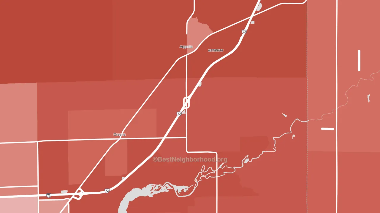 Argenta, IL block-group political-lean map