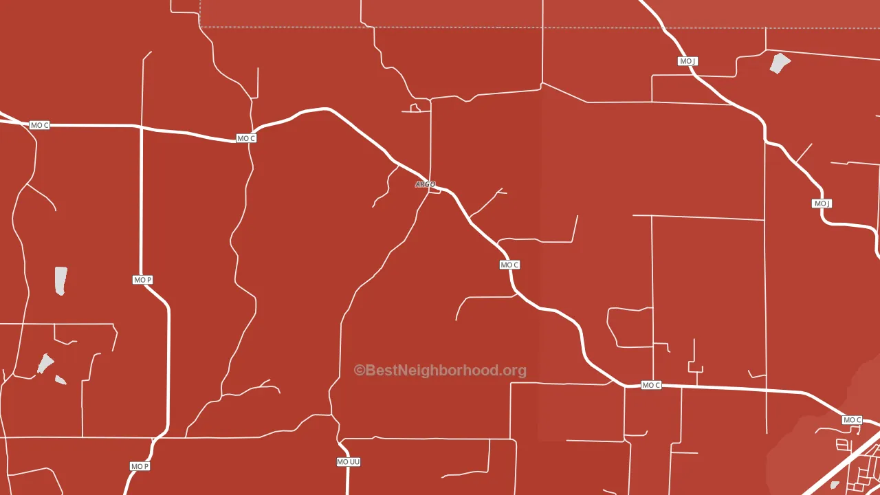 Argo, MO block-group political-lean map
