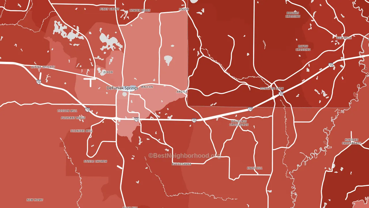 Argyle, FL block-group political-lean map