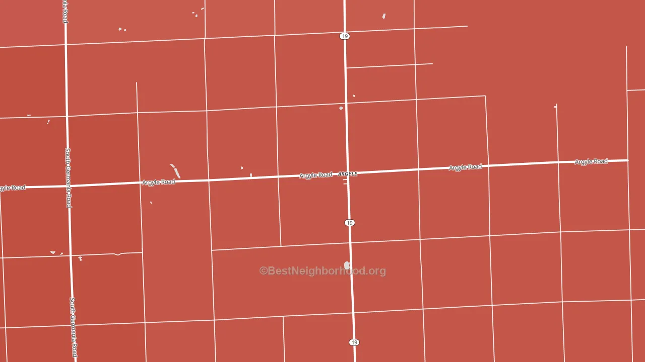 Argyle, MI block-group political-lean map