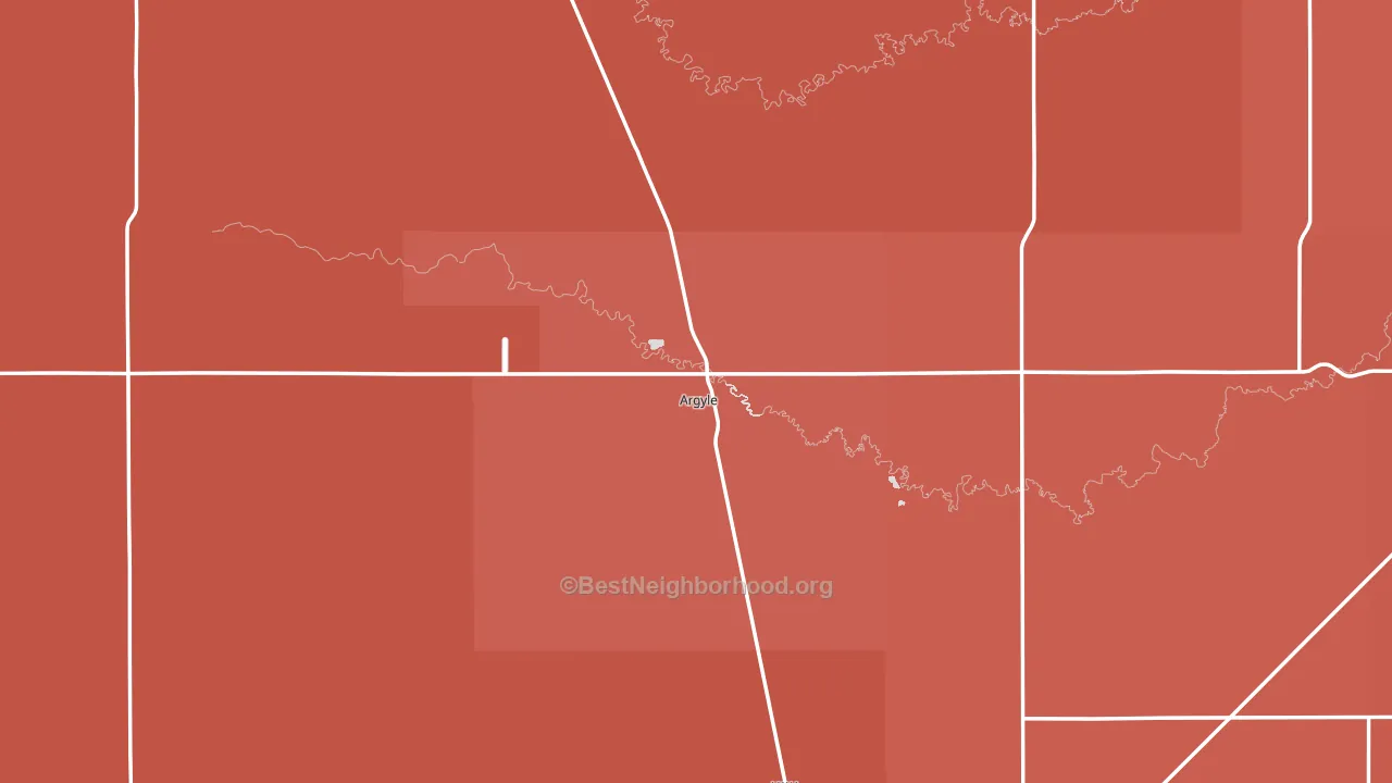 Argyle, MN block-group political-lean map