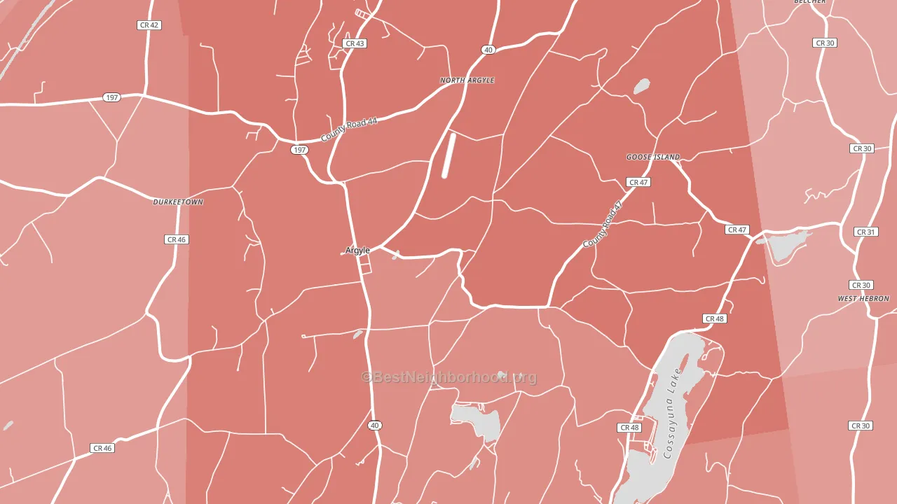 Argyle, NY block-group political-lean map