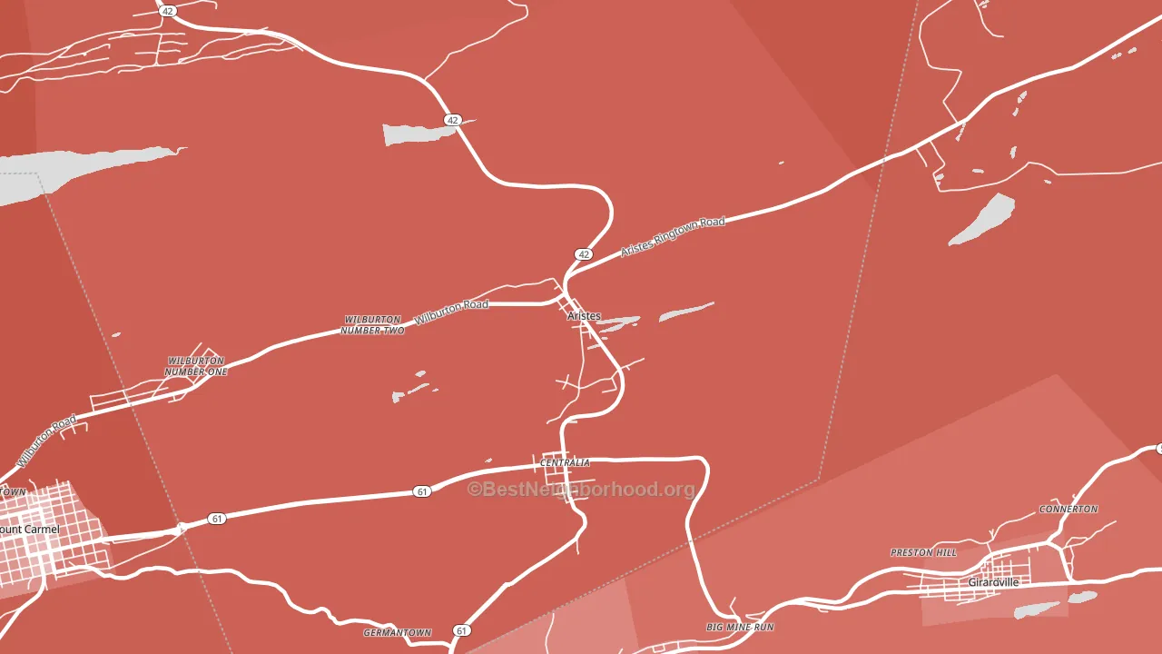 Aristes, PA block-group political-lean map