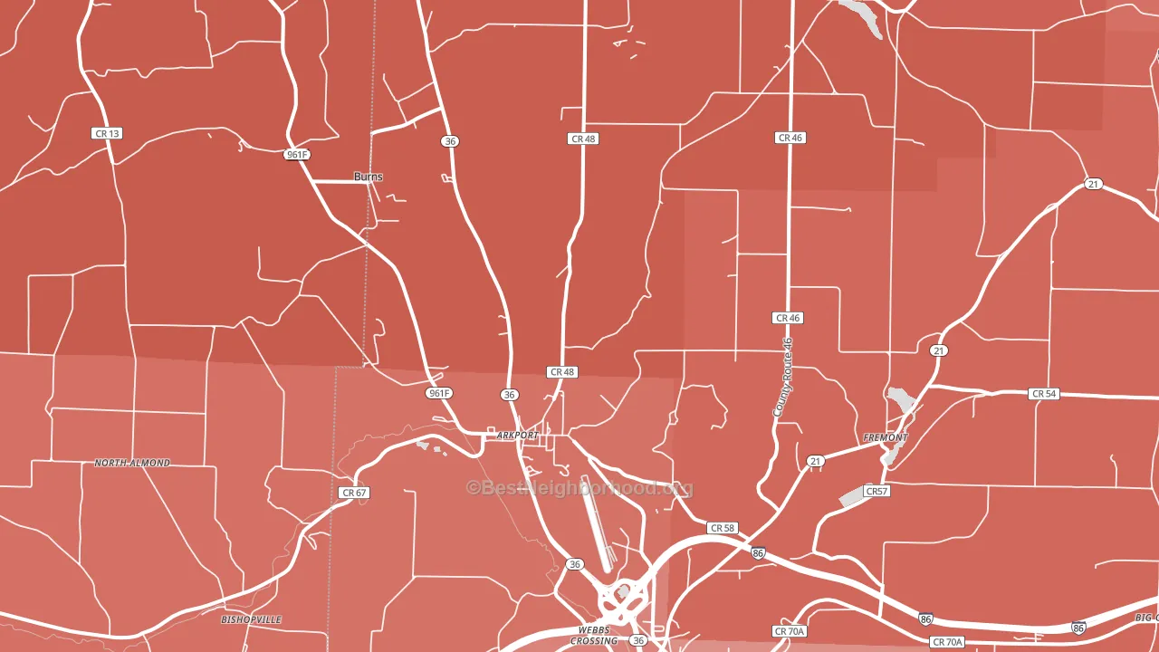 Arkport, NY block-group political-lean map