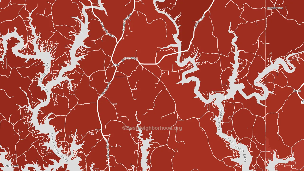 Arley, AL block-group political-lean map
