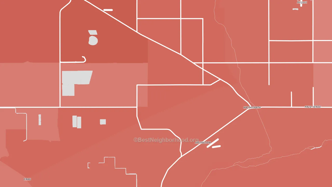 Arlington, AZ block-group political-lean map