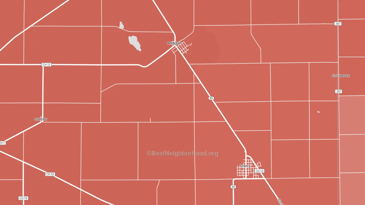 Arlington, IL block-group political-lean map