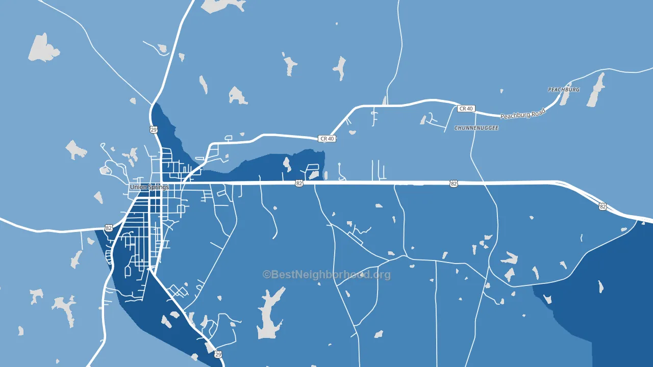 Armstrong, AL block-group political-lean map