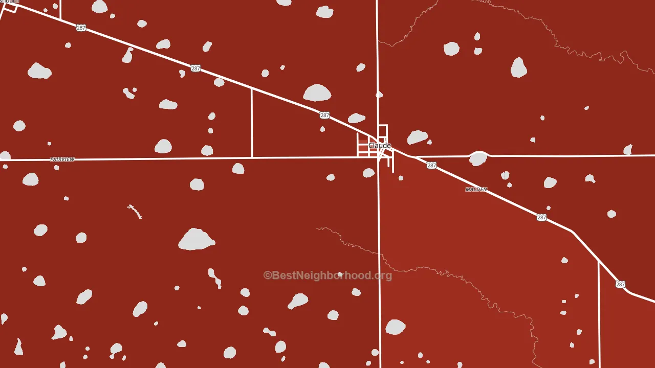 Armstrong County, TX block-group political-lean map