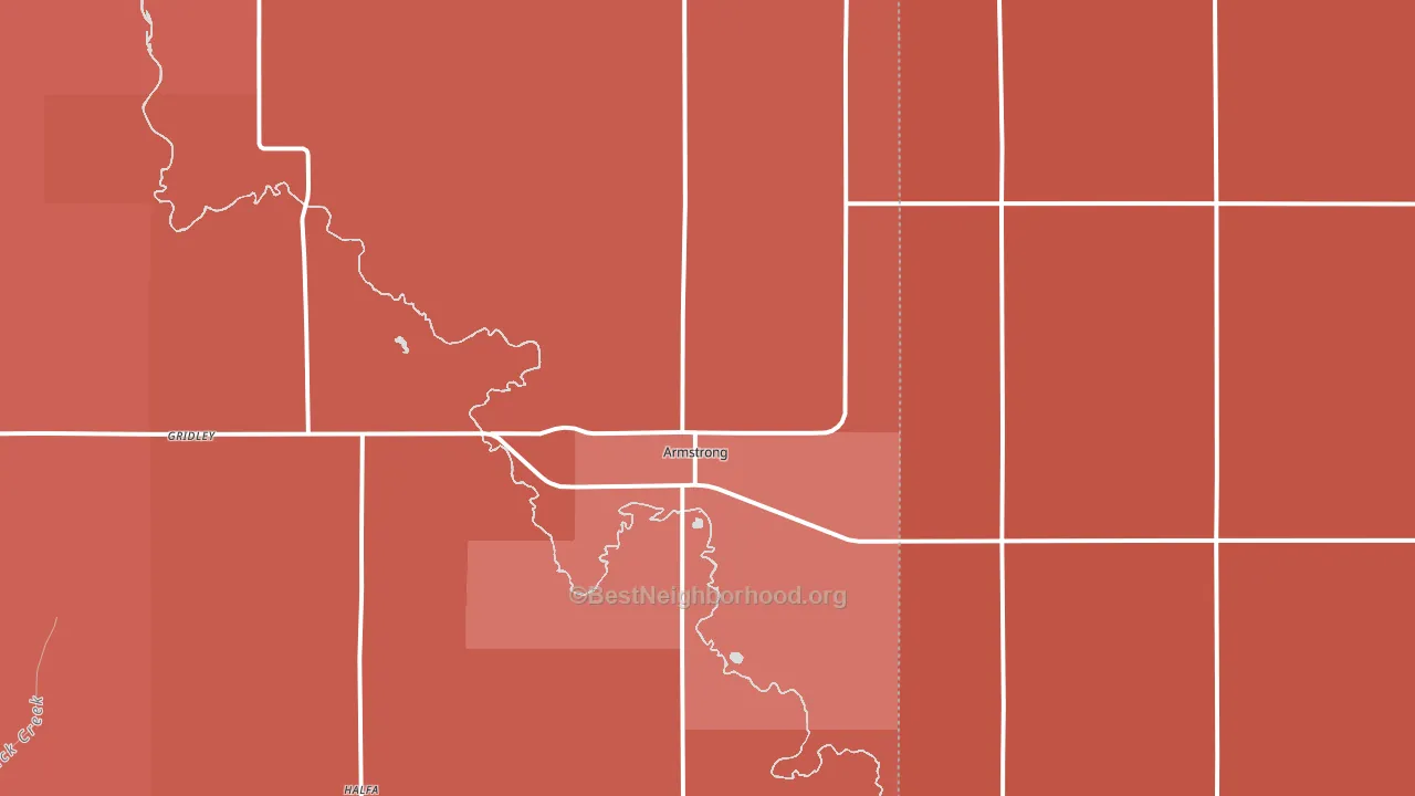Armstrong, IA block-group political-lean map