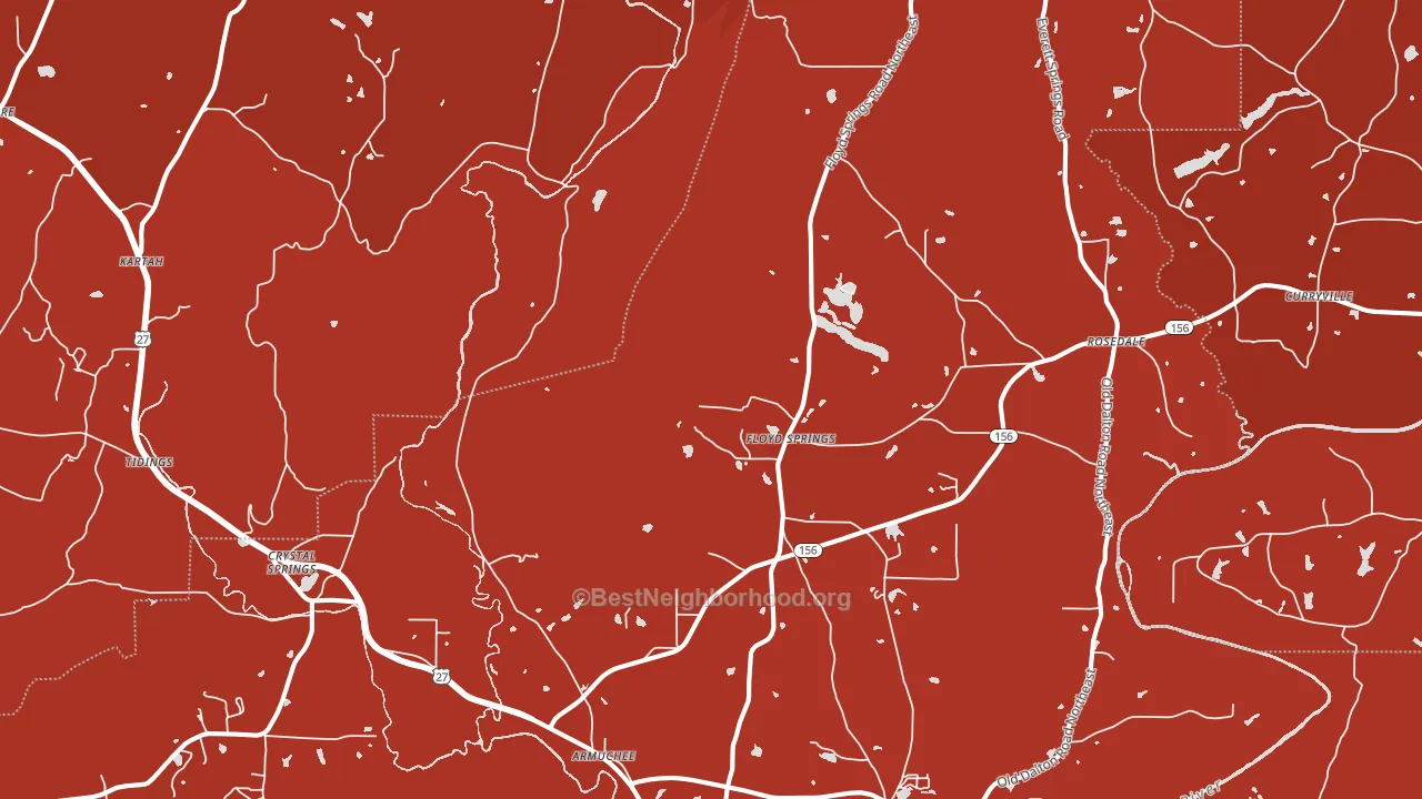 Armuchee, GA block-group political-lean map